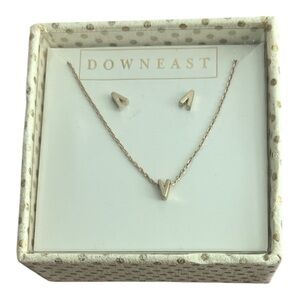 DownEast Gold-Tone Necklace and Earrings Set